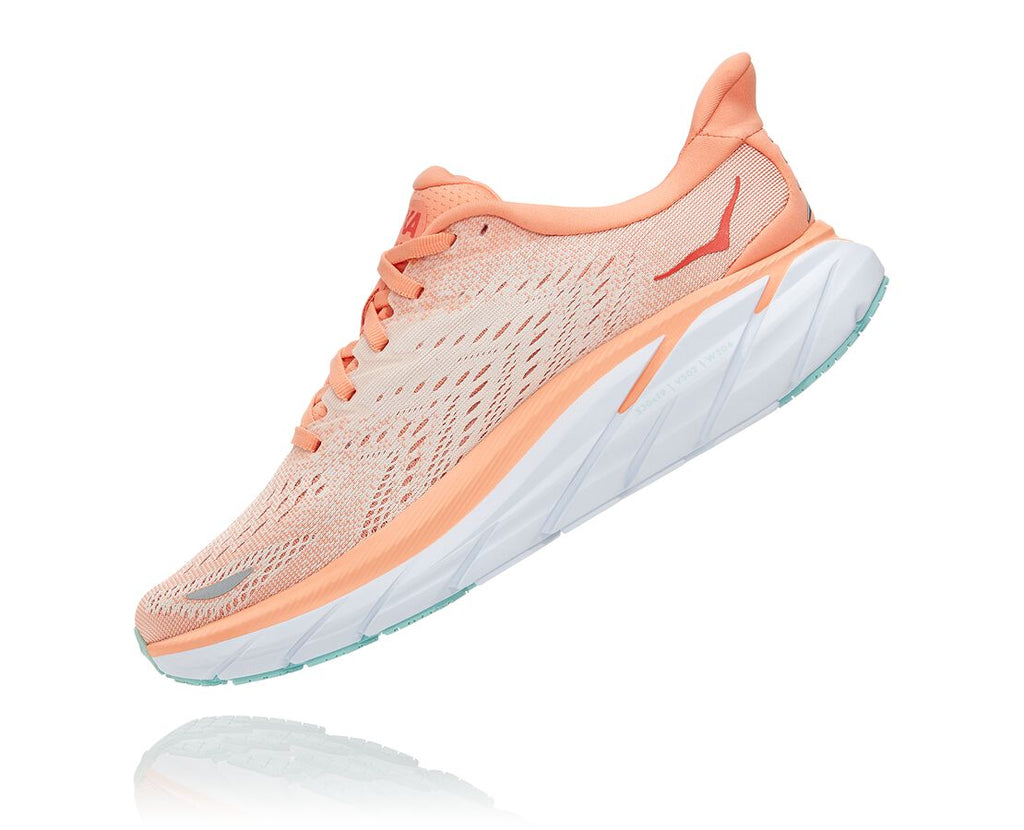 Hoka One One scarpa da corsa da donna Clifton 8 1119394/CSPY cantaloupe/silver peony