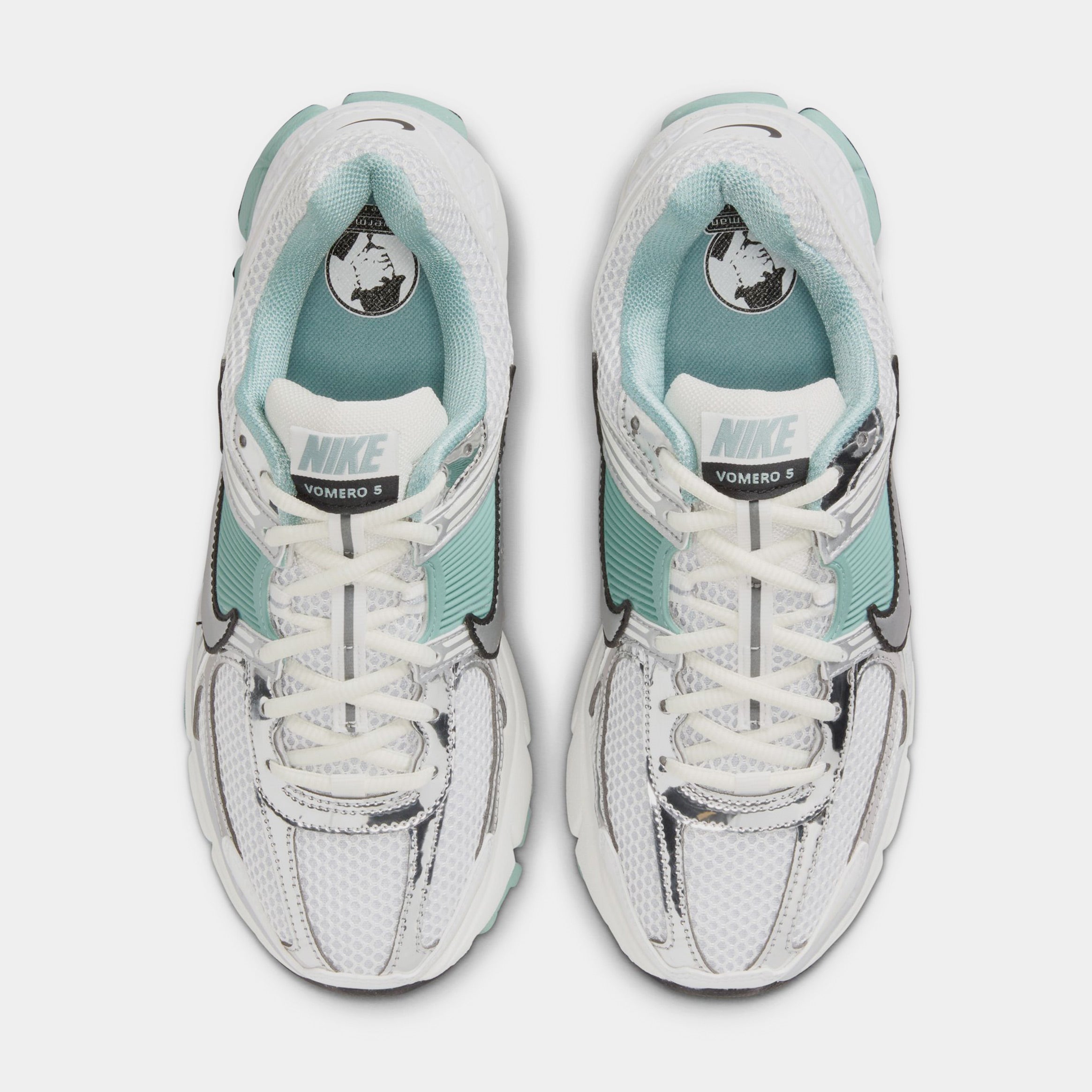 Zoom Vomero 5 Womens Running Shoes (Summit White/Metallic Silver/Wolf Grey)