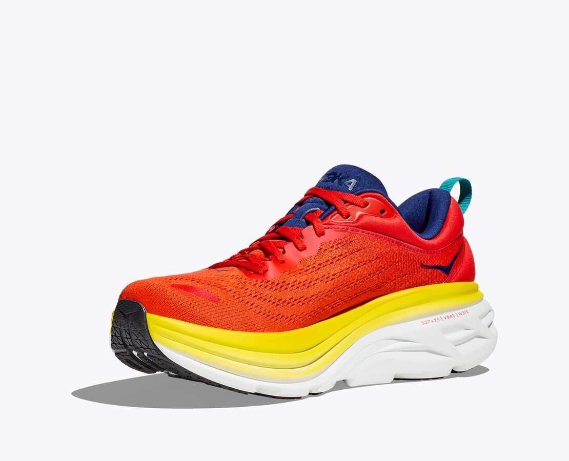 Hoka One One scarpa da corsa da uomo M Bondi 8 1123202/RAFL rosso fuoco